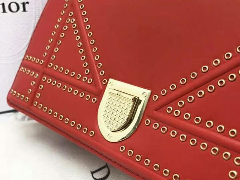 Dior Diorama Calfskin Bag Red d0422-13 4