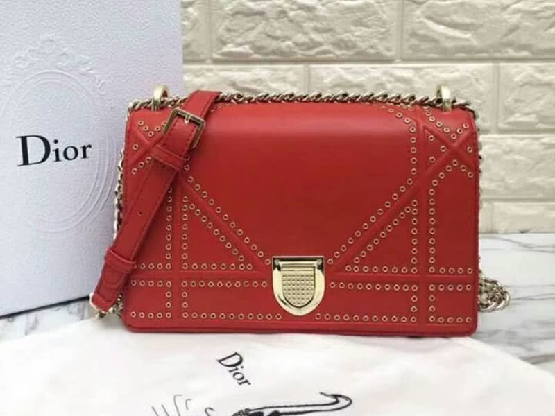 Dior Diorama Calfskin Bag Red d0422-13 1