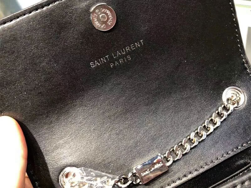 Saint Laurent Kate Chain Wallet Calfskin Leather Black 7