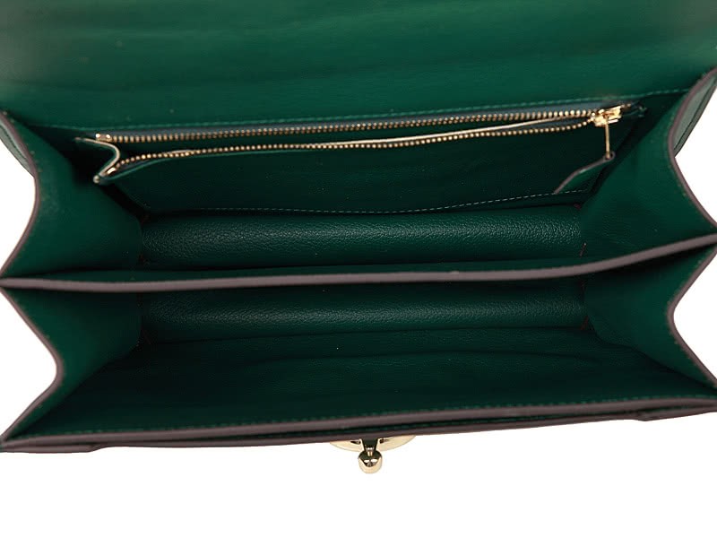 Hermes Stirrup Shoulder Bag Green 9