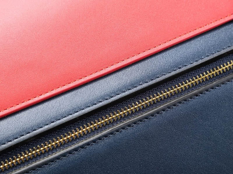 Celine Mini Belt Bag Smooth Calfskin Night Blue With Indian Red 10