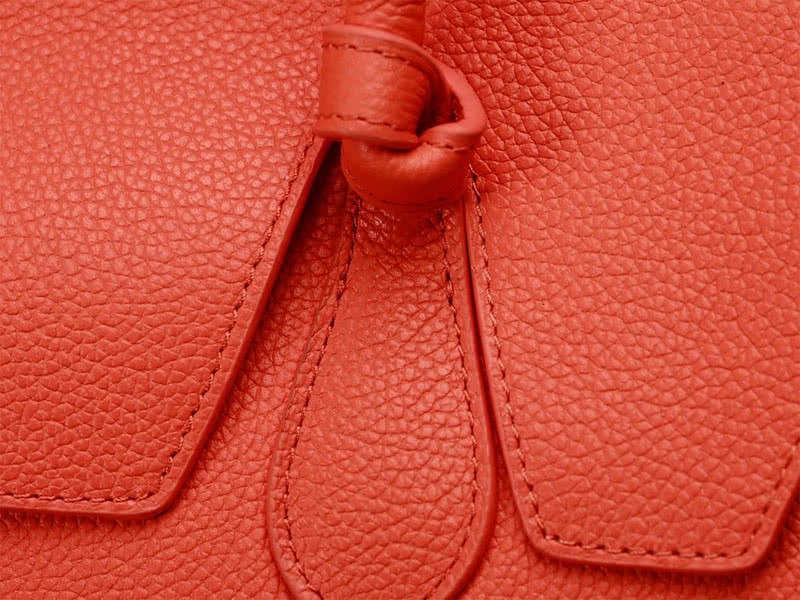 Celine Tie Nano Top Handle Bag Leather Orange 9