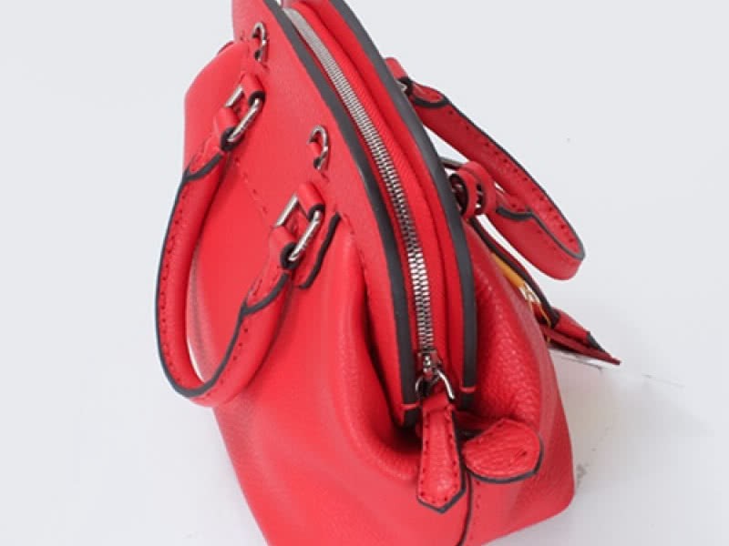 Fendi Original Leather Mini Selleria Adele Satchel Red 4