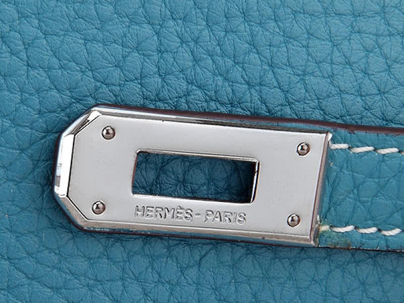 Hermes Dogon Togo Original Leather Kelly Long Wallet Medium Blue 4