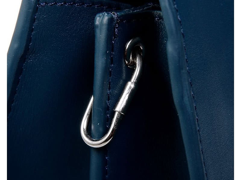 Celine Calf Leather Shoulder Bag Dark Blue 7