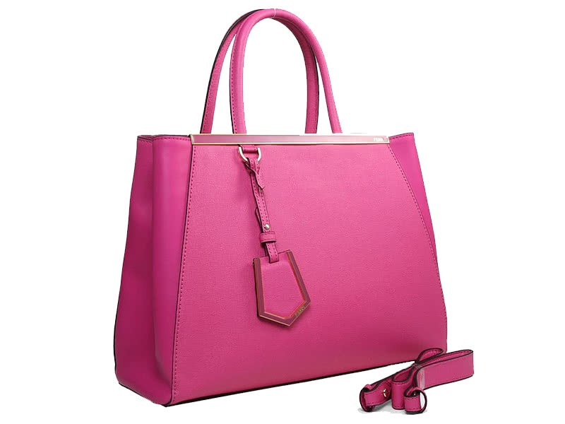 Fendi 2jours Calfskin Tote Bag Hot Pink 2