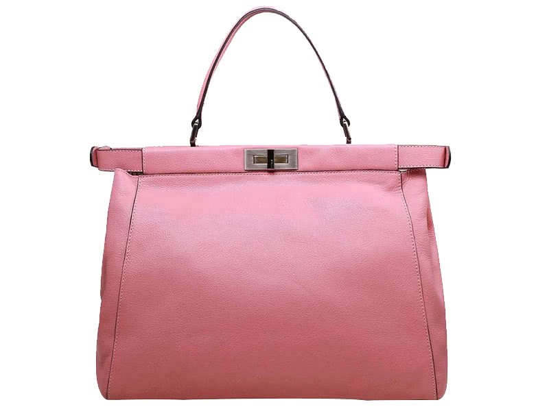 Fendi Peekaboo Calfskin Leather Bag Pink 1
