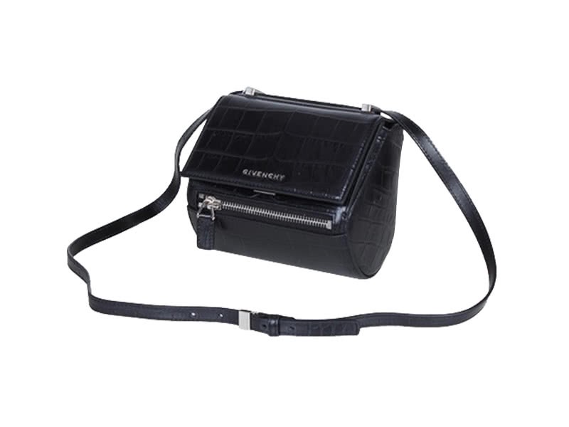 Givenchy Mini Pandora Box Bag Croc Leather Black 1