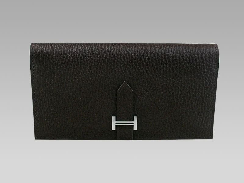 Hermes Bearn Japonaise Bi-Fold Wallet Dark Chocolate 1