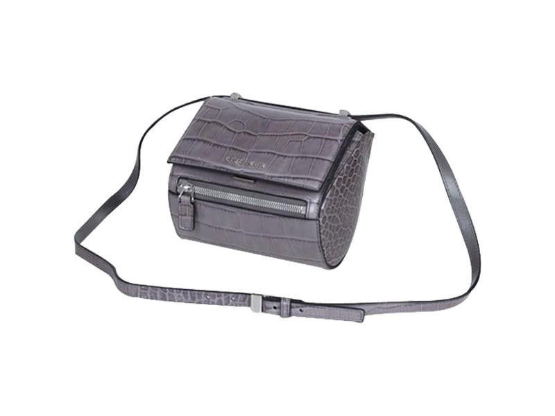 Givenchy Mini Pandora Box Bag Croc Leather Grey 1