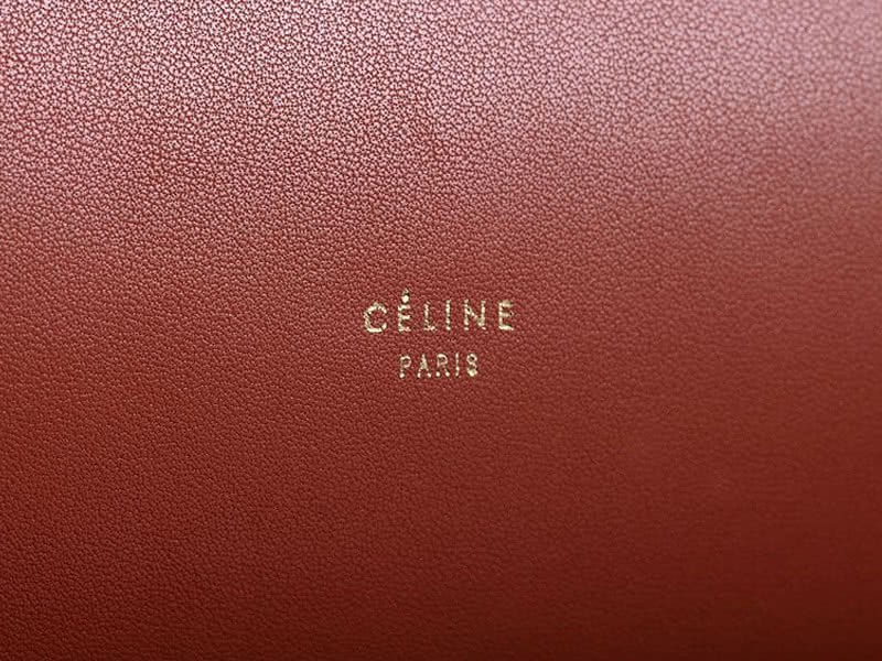 Celine Tie Nano Top Handle Bag Leather Brown 10