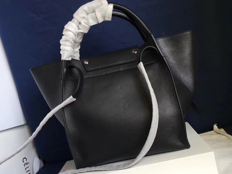 Celine Small Big Bag With Long Strap In Supple Grained Calfskin Black 2
