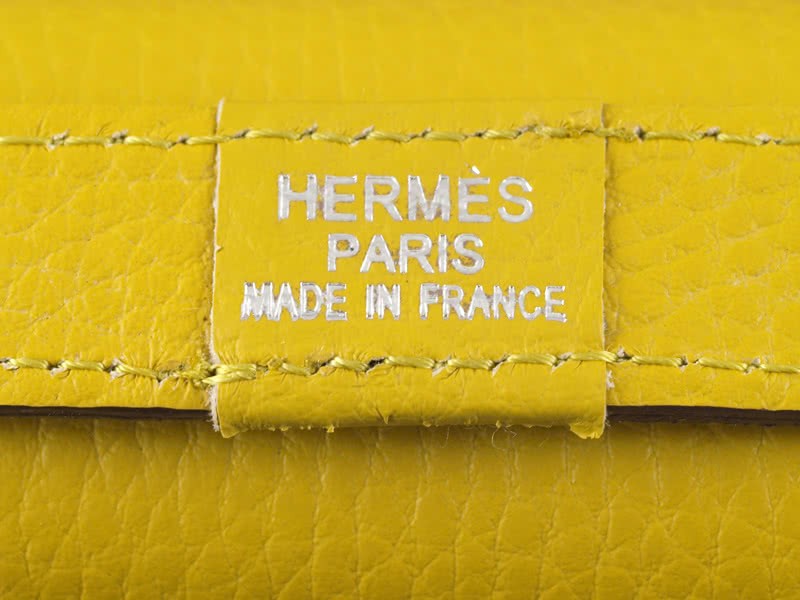 Hermes Constance 23 Single Shoulder Bag Togo Leather Yellow 7