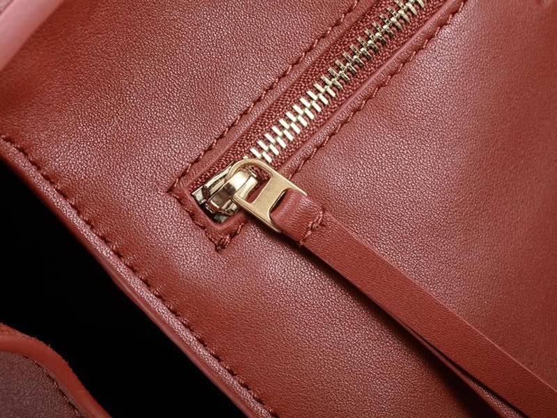 Celine Tie Nano Top Handle Bag Leather Brown 16