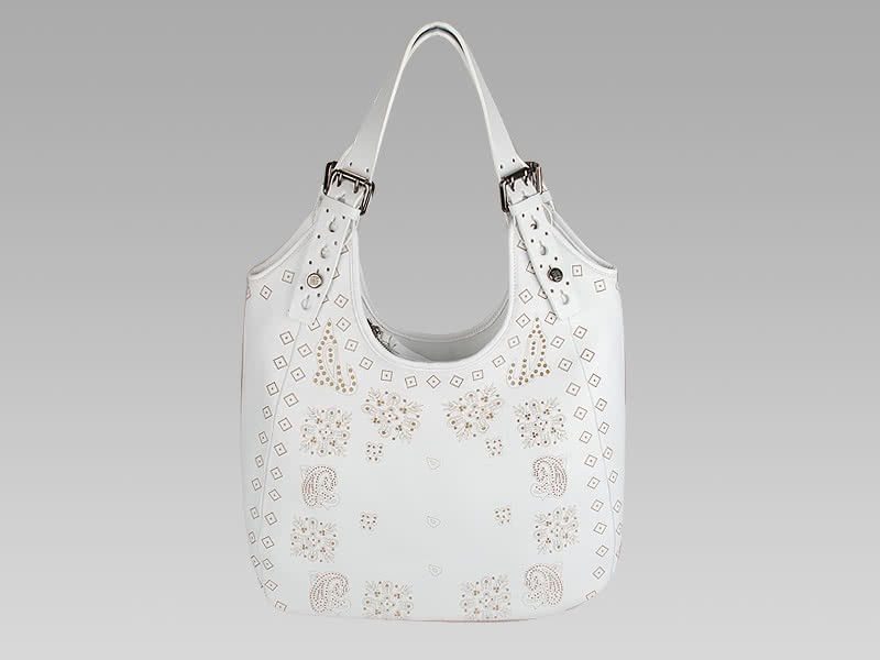 Givenchy New Sacca Medium Perfo White Leather With Bandana Motif 1