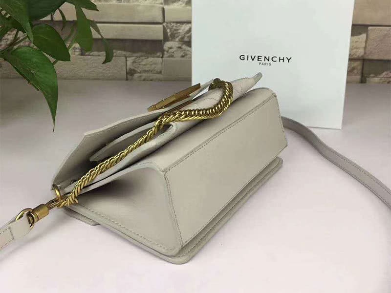 Givenchy gv3 Calfskin Quilted Leather Flap Bag Grey 4