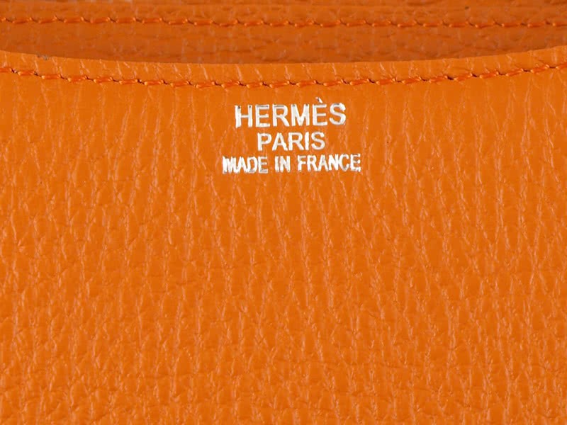 Hermes Constance 23 Single Shoulder Bag Togo Leather Orange 8