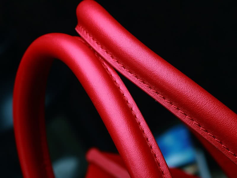 Celine Tie Nano Top Handle Bag Leather Red 16
