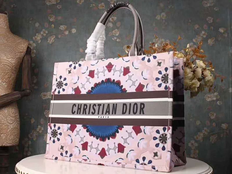 Dior Book Tote Kaleidiorscopic Bag Blue Pink 1