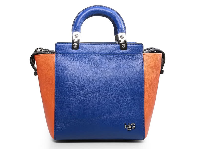 Givenchy Leather Hdg Convertible Tote Blue Orange 1