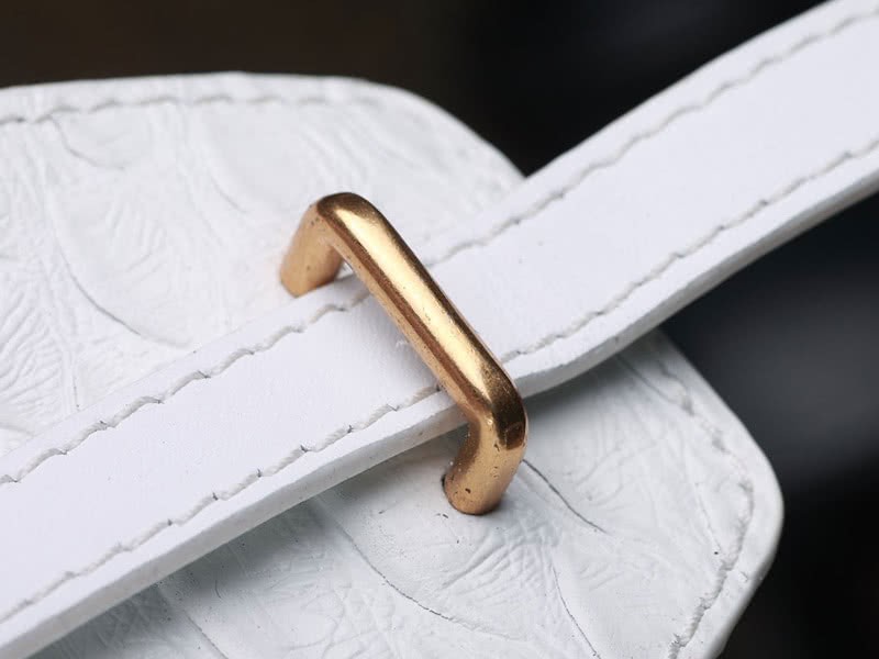 Celine Tie Nano Top Handle Bag Leather White Python 20