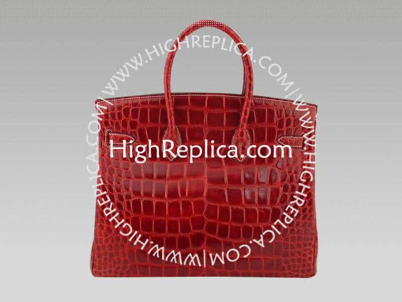 Hermes Birkin 35 Cm Red Mock Croc 5