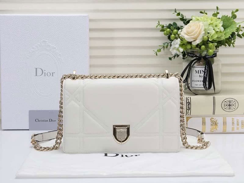 Dior Diorama Lambskin Bag White d05283 1