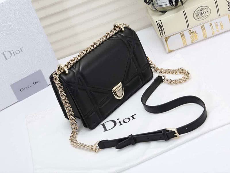 Dior Small Diorama Lambskin Bag Black d0526 2