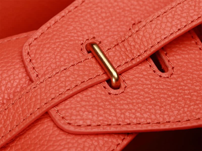 Celine Tie Nano Top Handle Bag Leather Orange 19