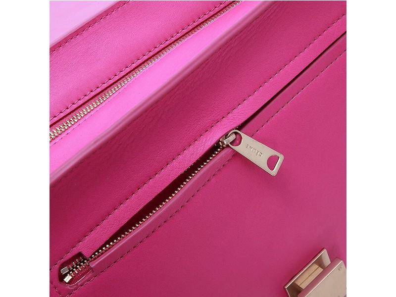 Celine Trapeze Shoulder Bag Calfskin Hot Pink 7