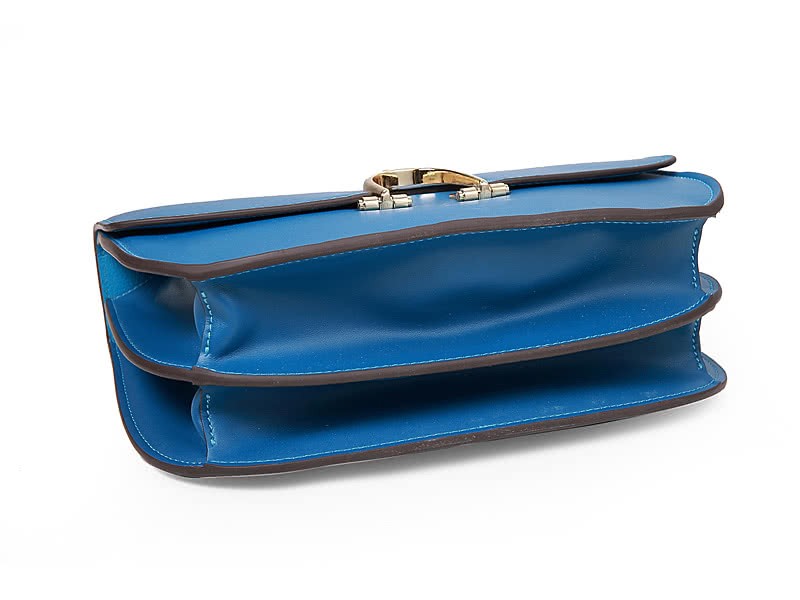 Hermes Stirrup Shoulder Bag Sky-Blue 5