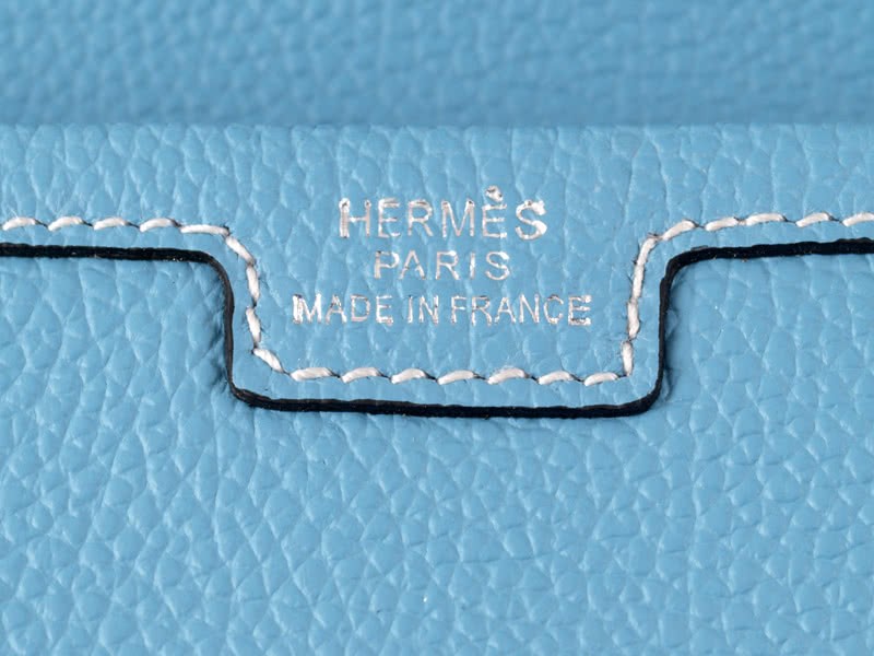 Hermes Flap Clutch Blue 5