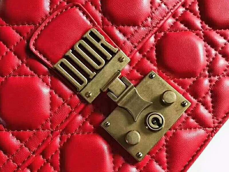 Dior Dioraddict Lambskin Bag Red d58182 8