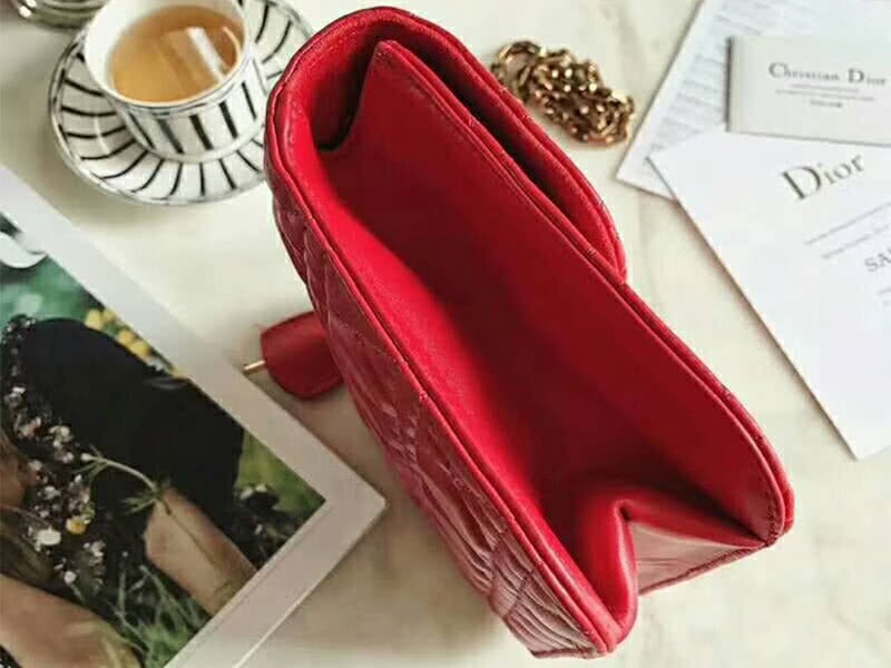 Dior Dioraddict Lambskin Bag Red d58182 4