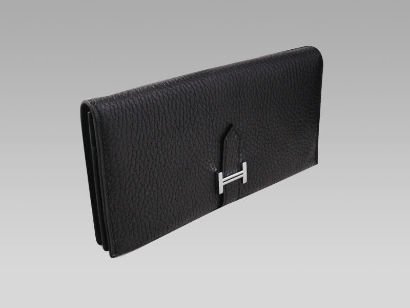 Hermes Bearn Japonaise Bi-Fold Wallet Black 2