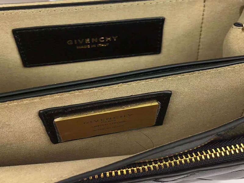 Givenchy gv3 Calfskin Quilted Leather Flap Bag Black 9