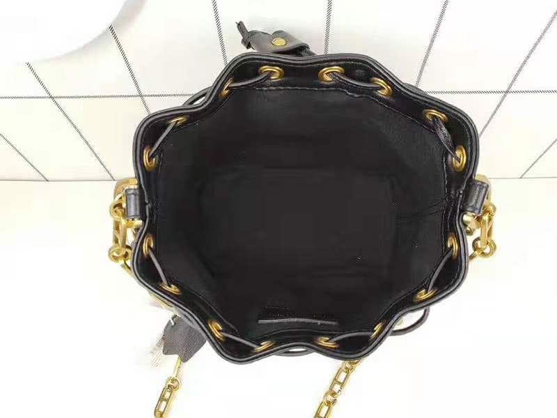Dior Mini Miss Dior Lambskin Bucket Bag Black 8