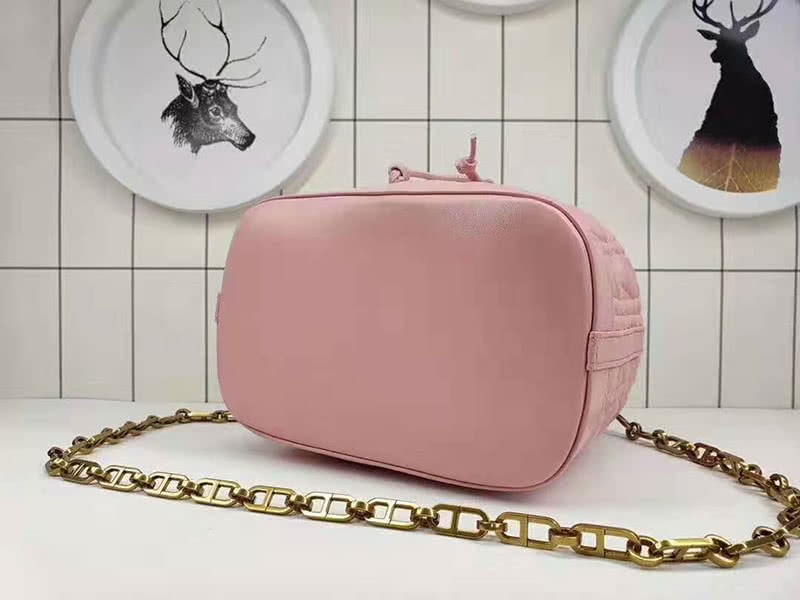 Dior Miss Dior Lambskin Bucket Bag Pink 2