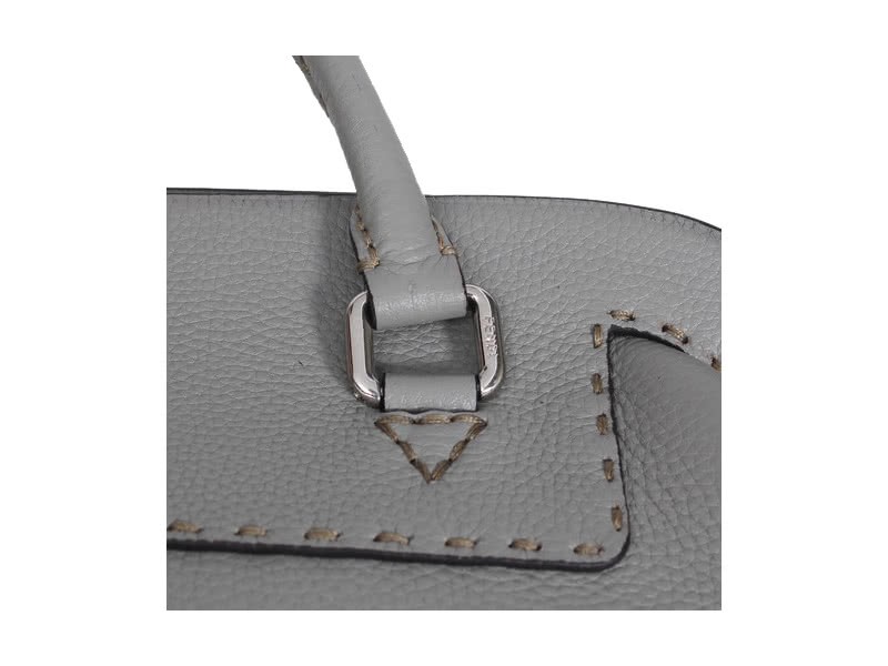 Fendi Original Leather Medium Selleria Adele Satchel Khaki 6