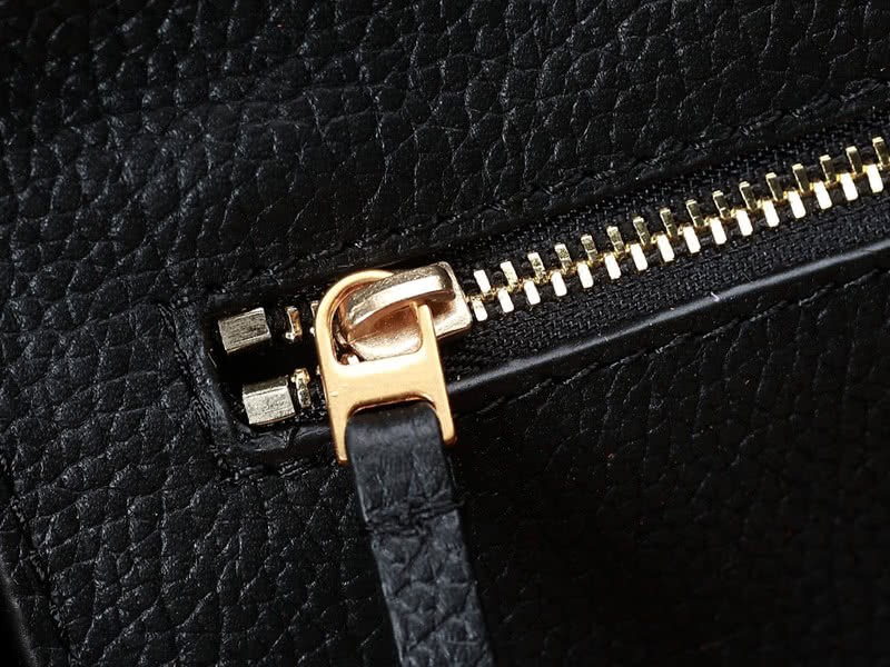 Celine Tie Nano Top Handle Bag Leather Black 20