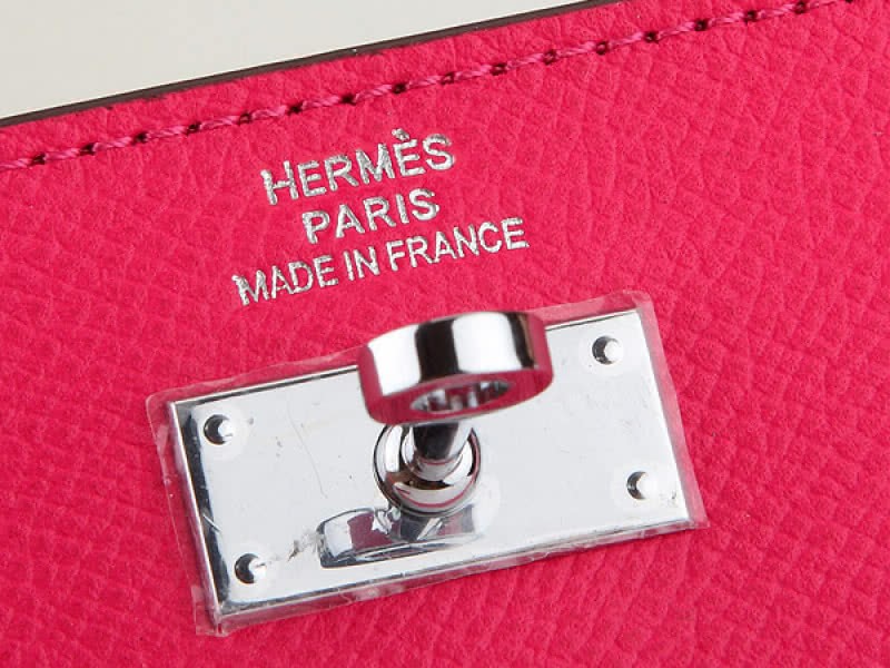 Hermes Epsom Original Calfskin Kelly Long Wallet Hot Pink 4