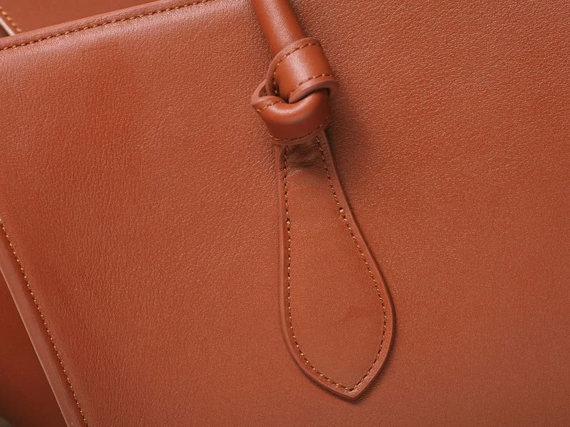 Celine Tie Nano Top Handle Bag Leather Tan 7