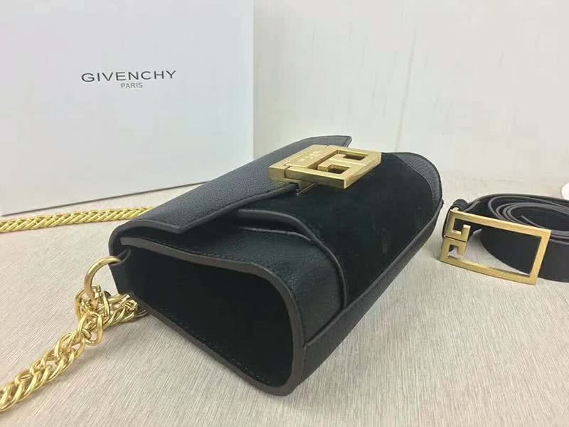 Givenchy Small gv3 Bag In Grained Leather And Suede Black 7