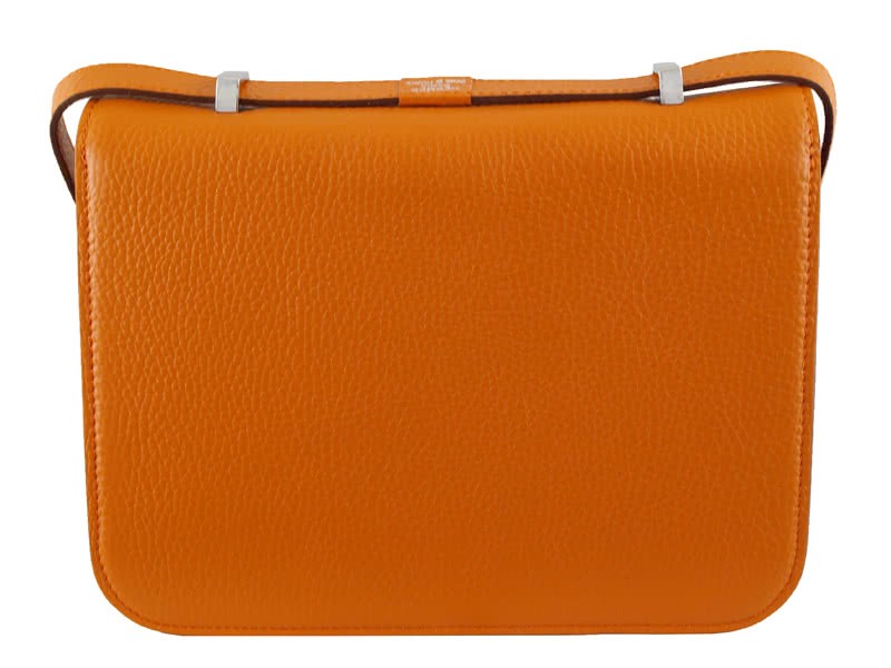 Hermes Constance 23 Single Shoulder Bag Togo Leather Orange 4