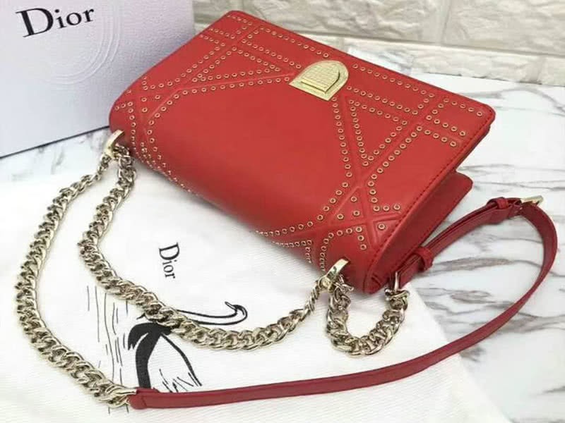Dior Diorama Calfskin Bag Red d0422-13 5
