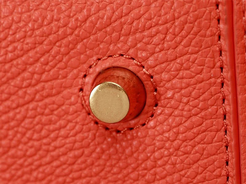 Celine Tie Nano Top Handle Bag Leather Orange 7