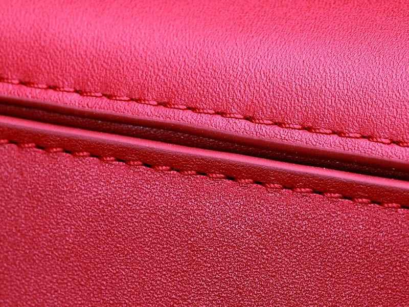Celine Tie Nano Top Handle Bag Leather Red 7