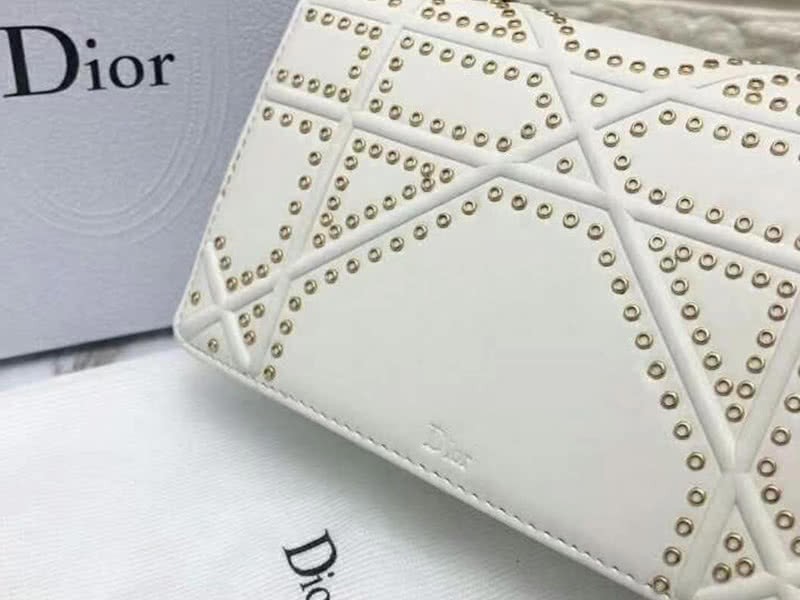 Dior Small Diorama Calfskin Bag White d0421-13 6