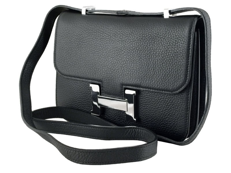 Hermes Constance 23 Single Shoulder Bag Togo Leather Black 2