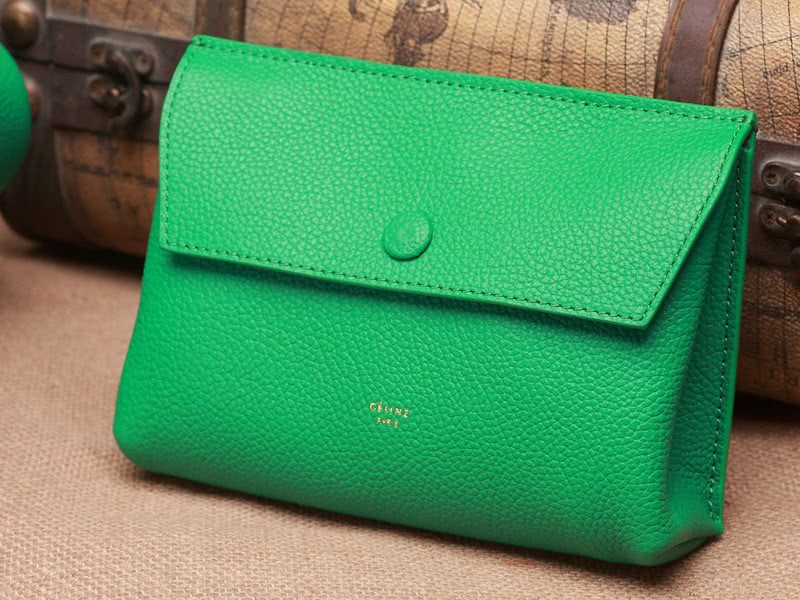 Celine Tie Nano Top Handle Bag Leather Green 13